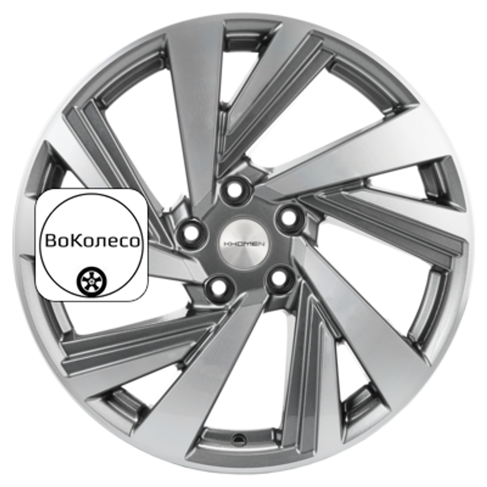 7,5x18/5x114,3 ET45 D66,1 KHW1801 (Teana/X-trail) Gray-FP Khomen Wheels