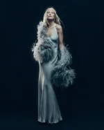 Платье серебро