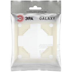 Рамка для розеток и выключателей ЭРА Galaxy 15-5001-02 на 1 пост слоновая кость | Эра Galaxy