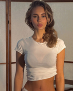 white tee