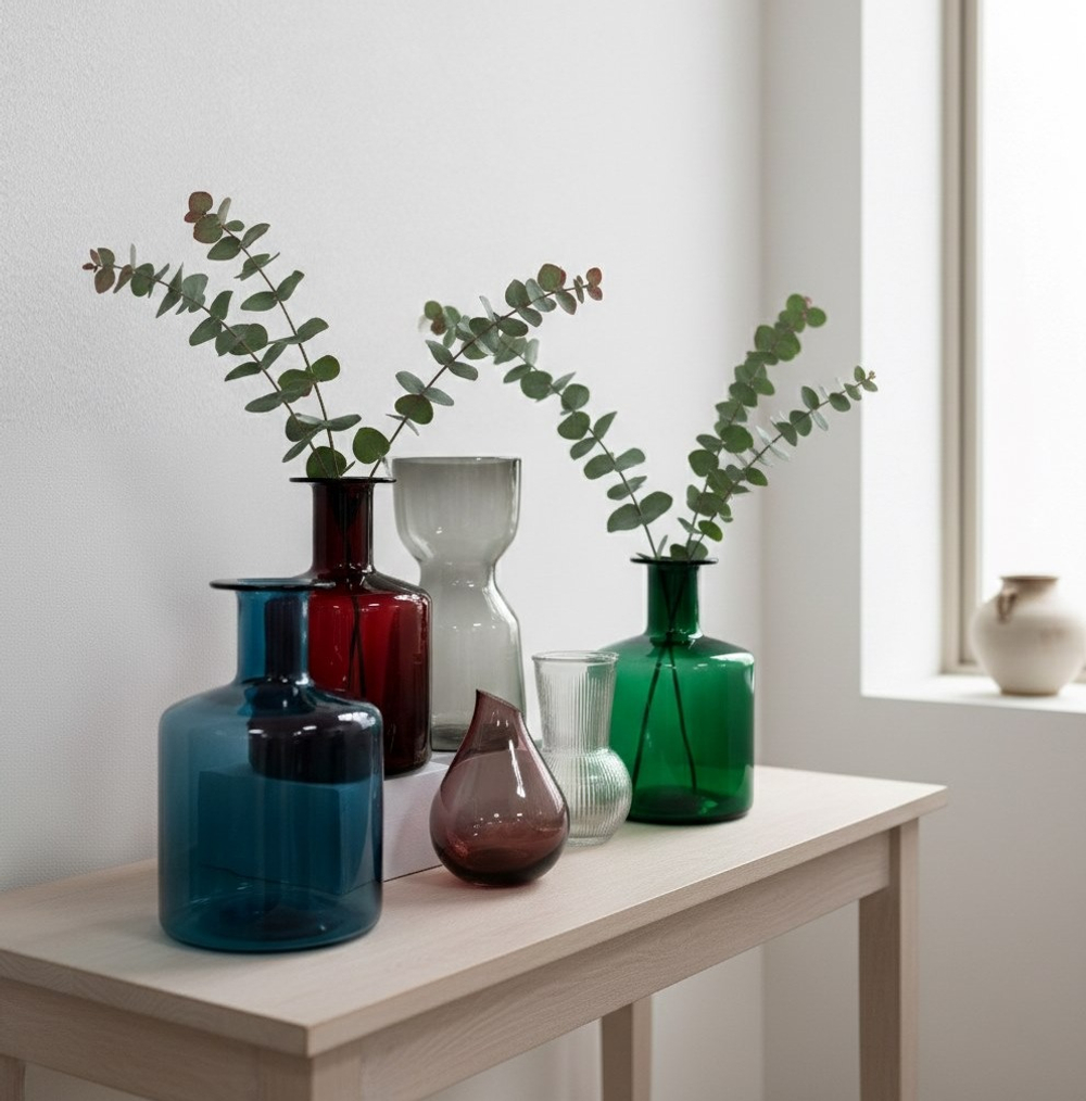 Ваза стеклянная Timglas, черный, стекло