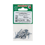 САМОРЕЗЫ СТРОЙБАТ Д/ТОН/ПЛАСТ С БУР БЕЛ/БЕЛ ЦИНК 4,2Х16 20ШТ
