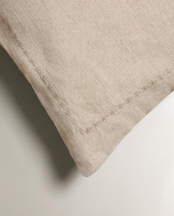 Zara Home наволочка декоративная из льна, светло-бежевый · 1140/007