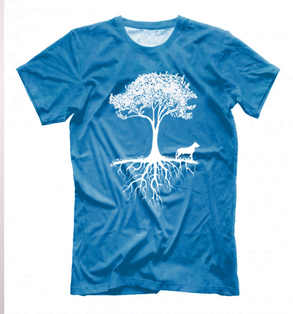 Футболка "Стафф у дерева"