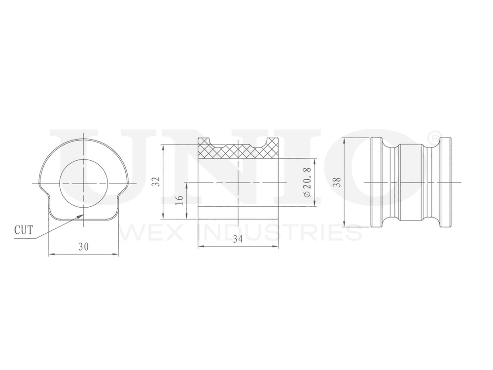 Втулка переднего стабилизатора UNIO RMP-10229