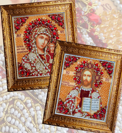 И-17-1 Комплект наборов для вышивания Венчальная пара (золотой)