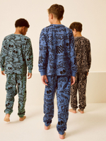 Пижама для мальчика Next B84-141, 3 шт., Коричневый, Синий, Бирюзовый