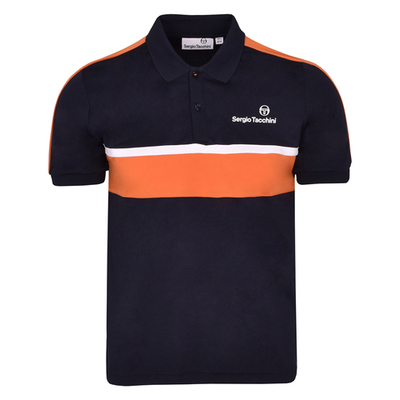 Мужское теннисное поло Sergio Tacchini Nasri Polo - navy/orange