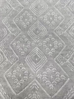 Оренбургский пуховый палантин с шелком АШ12040-03 серый