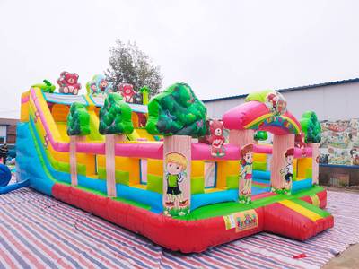 Батут "Мишки и дети", 10*6*5 м