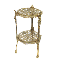 Столик круглый с двумя полками