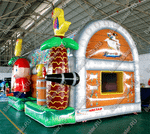 Коммерческий надувной батут "Сундучок с крышей"