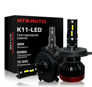 Автолампа LED  МИНИ Н 4 к-т (радиатор) NTS K11 (4LED) (K11-H4-4LED)