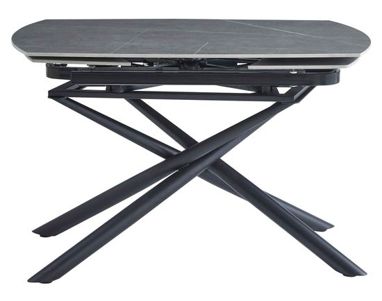 стол BRONX 120- Armani Grey Matt/ черный каркас