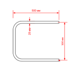 Полотенцесушитель MIXLINE SIMPLE P 50x50 (кнопочный выкл, 123 Вт)