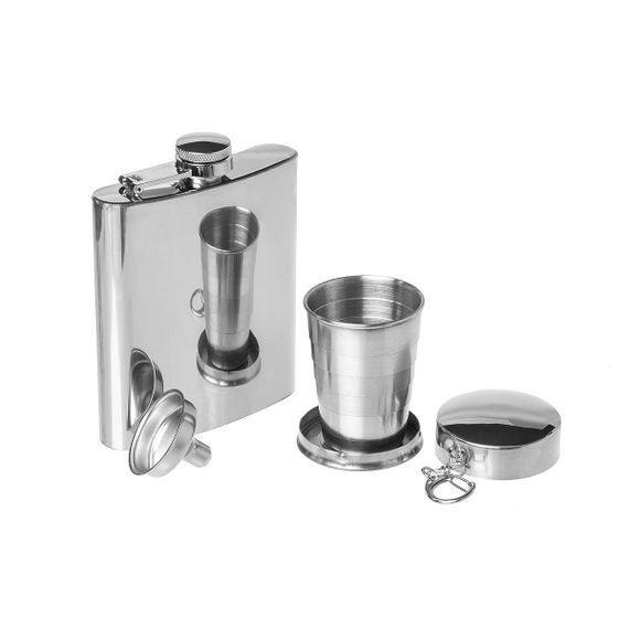 Набор-сумка Helios (фляжка 210 мл +стакан раскл.+воронка+нож,вилка, ложка) GT-PB01