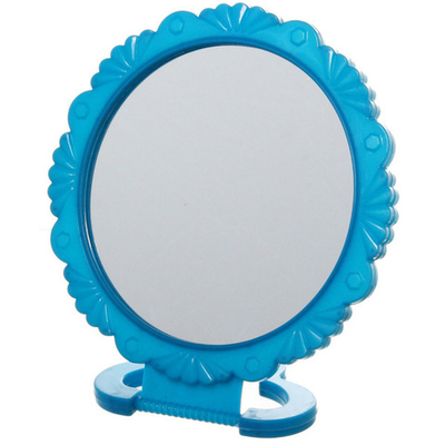 Зеркало настольное в пластиковой оправе «Резная окантовка» круг, подвесное d-19,5см (Стикер на минивложение)