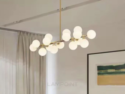 Люстра потолочная черная, люстра подвесная, потолочный светильник, G4, 16 матовых плафонов