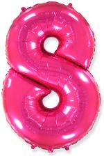 Шар (40"/102 см) Цифра, 8, Фуше, в упаковке