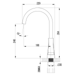 LM4555C Юнит Смеситель для кухни, с высоким поворотным изливом, хром (к/к 8)