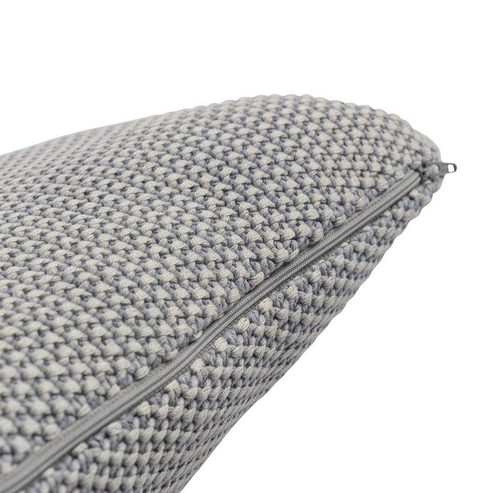 Подушка декоративная из стираного хлопка серого цвета из коллекции essential, 45х45 см