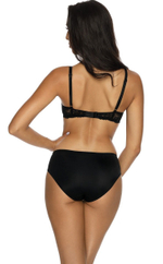 Кружевные трусики-слипы Miko с цветочным узором (Размер: 42) (Цвет: черный)