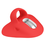 Красный вибратор на палец Carnation