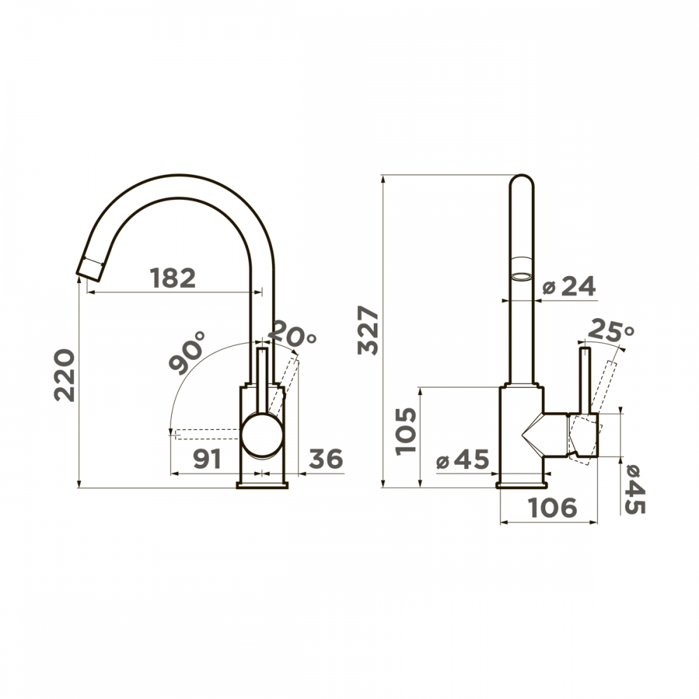 Кухонный смеситель Omoikiri Shinagawa-LG латунь/светлое золото