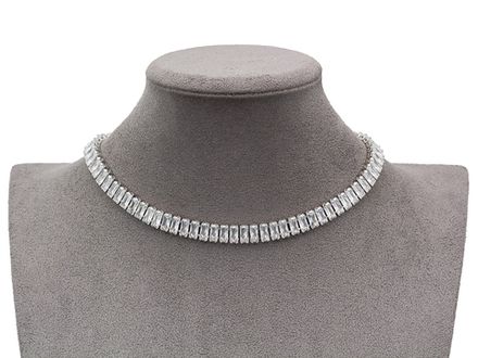 Колье-чокер со стразами 6мм