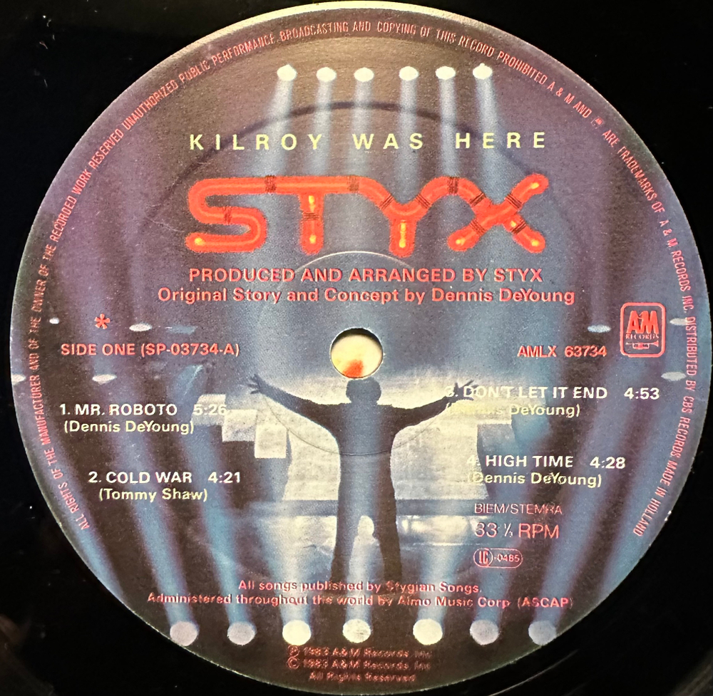 Styx - Kilroy Was Here (Голландия 1983г.)