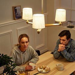 Люстра На Штанге Jorgenson D85 Beige/Dark Wood By Imperiumloft