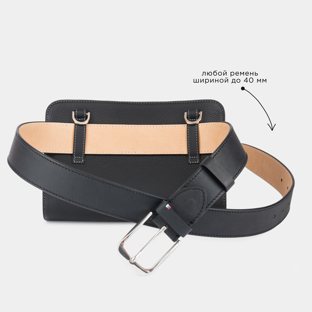 Сумка Emilie из кожи теленка, черного цвета