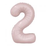 Agura Шар 40'' / 102 см "Цифра 2" Slim Пыльная роза (БГ-60)