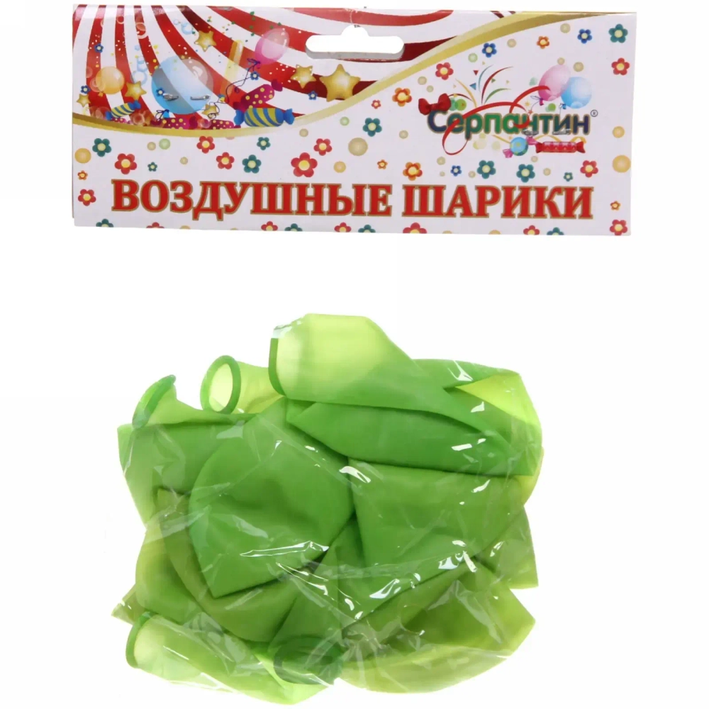 Воздушные шары «Кристалл» 10шт 12»/30см зеленый
