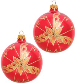 Элита НФШ-1090 Набор ел.украшений Шар 2шт «Бабочка» 80 мм