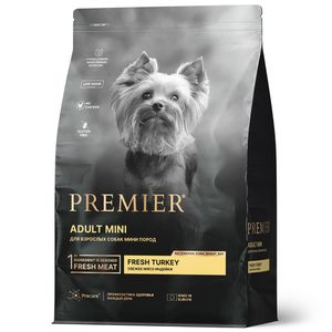 Сухой корм Premier Dog Turkey Adult Mini для собак мелких пород из свежего мяса индейки