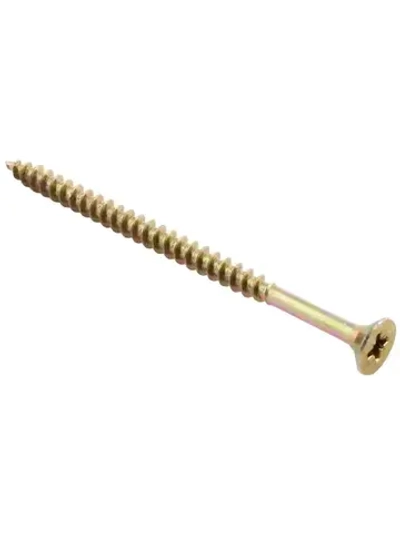 Саморезы желтые 4,2х90 мм шурупы по дереву цинк 100шт