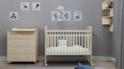 Кроватка Incanto Pali на колесах с качалкой, цвет слоновая кость