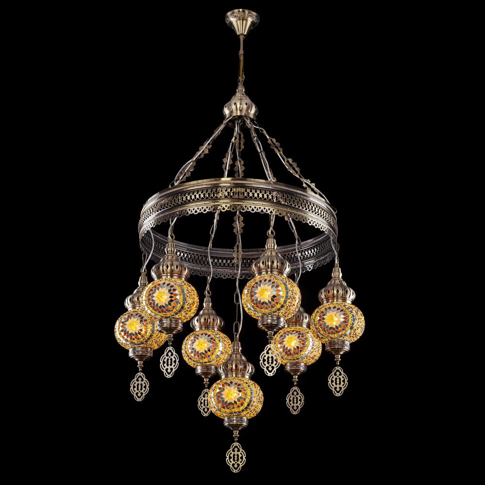 Citilux Каир CL419165 Люстра подвесная Мозаика Янтарь