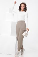 Брюки-карго бежевые на резинке DStrend (Акция)