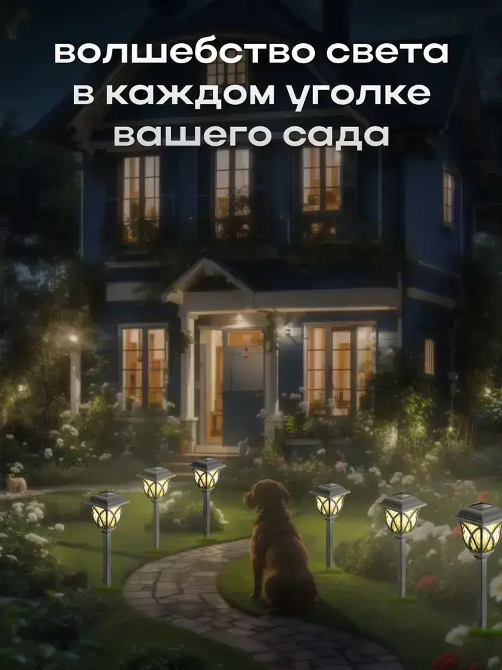 Фонарики садовые на солнечных батареях, фламинго светильник уличный