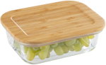 Контейнер д/продуктов прямоугольный Leonord Bambu 600мл стекло, крышка бамбук