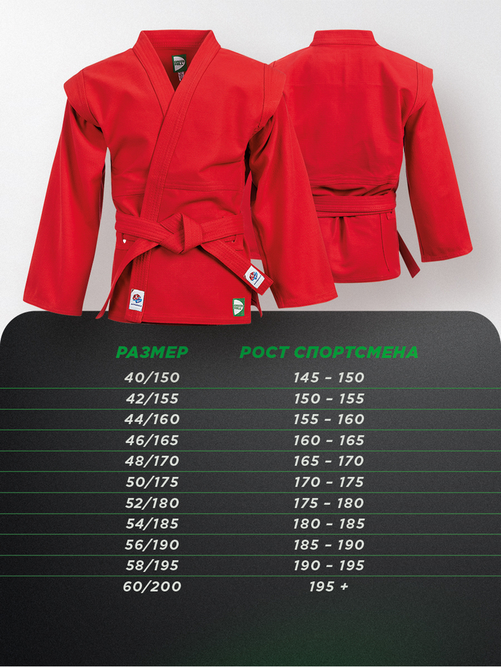 SC-550 Куртка САМБО Мастер FIAS Approved красная