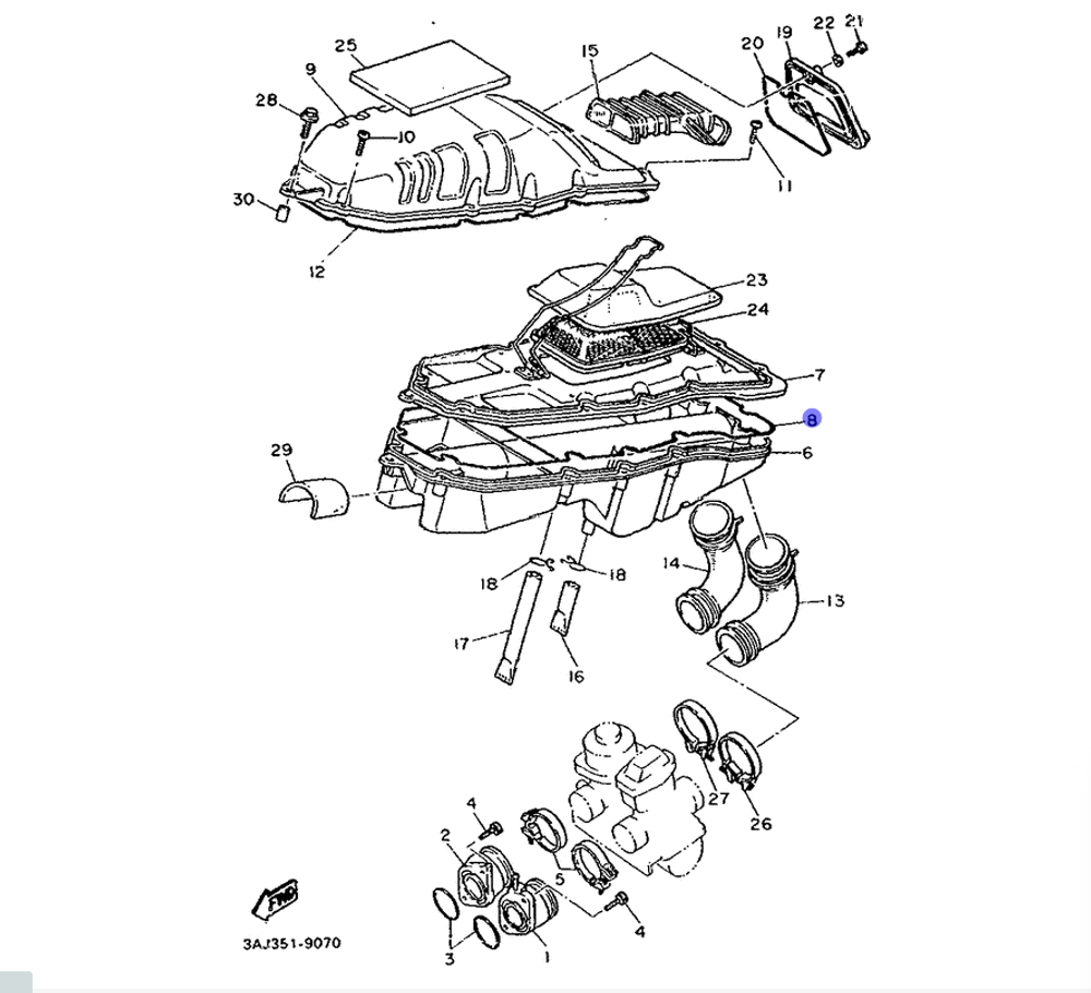 Прокладка уплотнительная 1VJ-14462-00-00