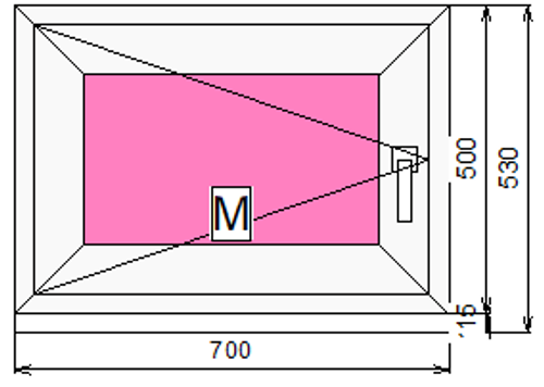Пластиковое окно 500 х 700 ТермА Эко + Москитная сетка