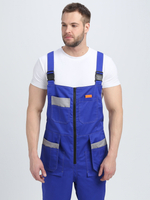 Костюм Драга-2 (тк.Смесовая МВО,240) п/к, васильковый/св.серый/оранжевый