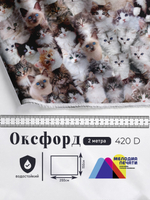 Оксфорд с принтом 2 метра №1 420 D
