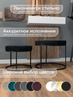 Комплект круглых банкеток - ЧЧЕРН - черное на черном