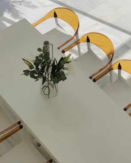 Стул Carmen белый/янтарный