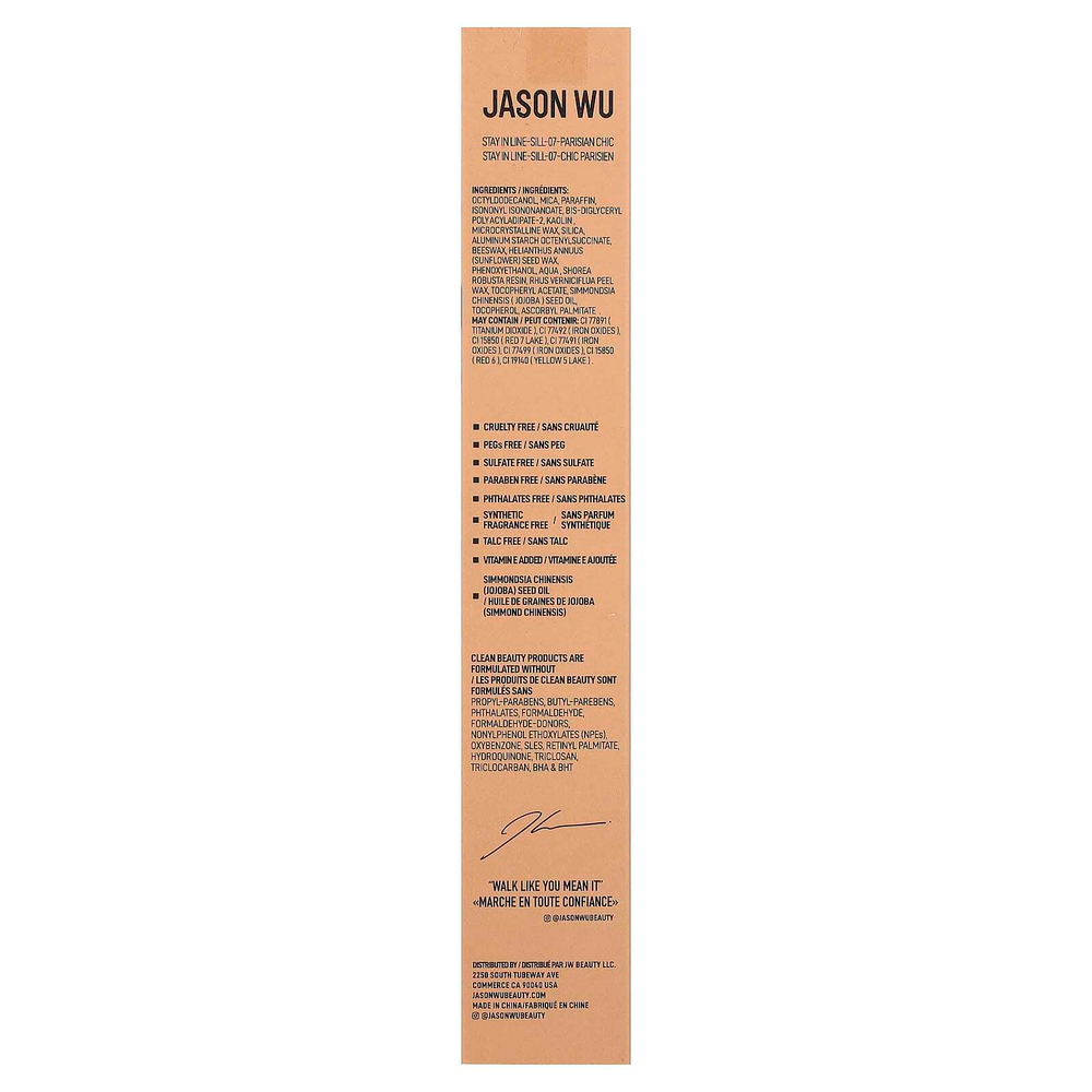 Jason Wu, Stay In Line®, карандаш для губ, оттенок 07 парижский шик, 1,8 г (0,06 унции)